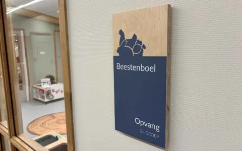 Bewegwijzering bij een kinderopvangruimte